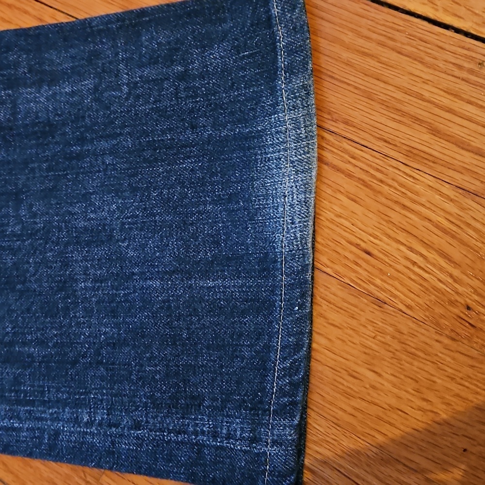 Citizens Of Humamity Low Waist Boot Cut, Sz 28 Blue Distressed Denim Jeans - Picture 11 of 12